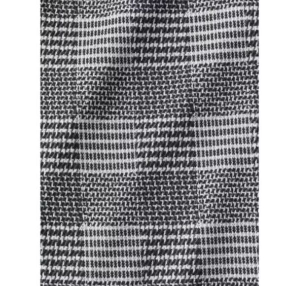 Lands End black pants High Rise Straight Leg glen Plaid Sport Knit 1X 16-18 new - Picture 3 of 5